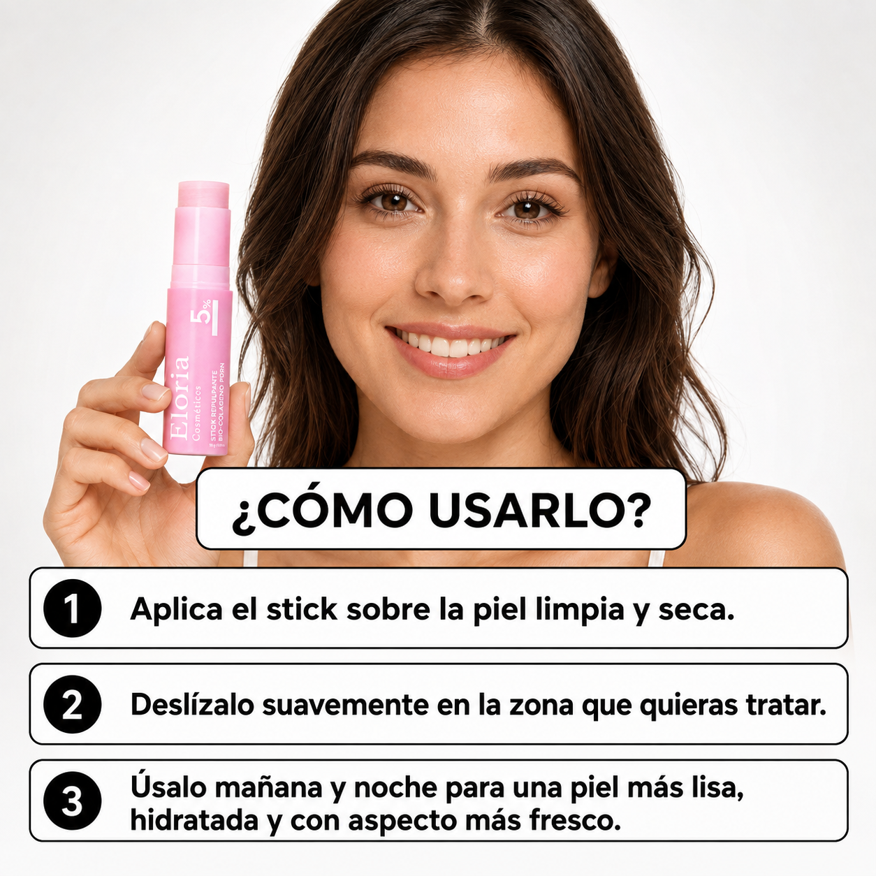 Eloria™ – Stick Repulpante PDRN con Colágeno Rosa